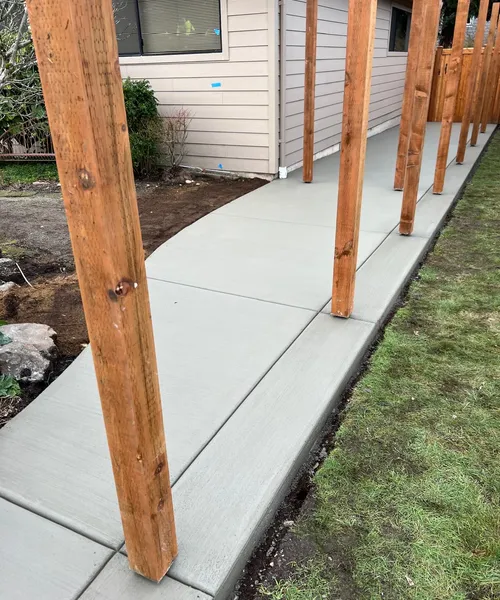 Broom Finish Sidewalk Entrance in Normandy 